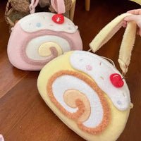 Kawaii Swiss Roll Plush Backpack