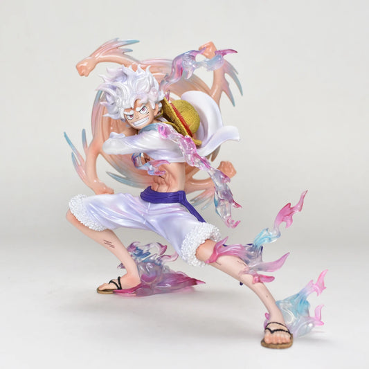 Monkey D. Luffy Anime Figure Gear 5, One Piece Action Figurine PVC Collection 19 CM