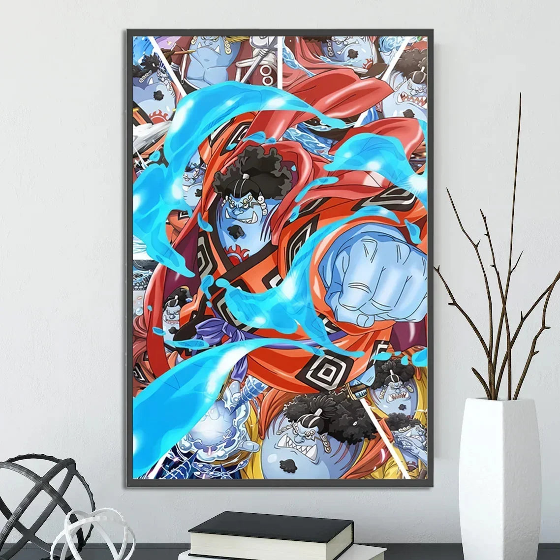 One Piece Anime Self-adhesive Poster, Anime Wall Art Wallpaper Home Decoration Painting Wall Art For Bedroom