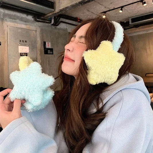 Kawaii Plush Star Earmuffs CLOUDANIMESTUDIO