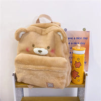Blushing Bear Plush Backpack