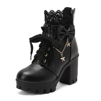 Pretty Pink Ankle Boots CLOUDANIMESTUDIO