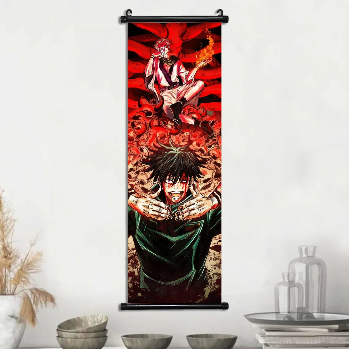 Anime Jujutsu Kaisen, Room Home Decoration Mural Hanging Scroll Print Canvas Poster Decor