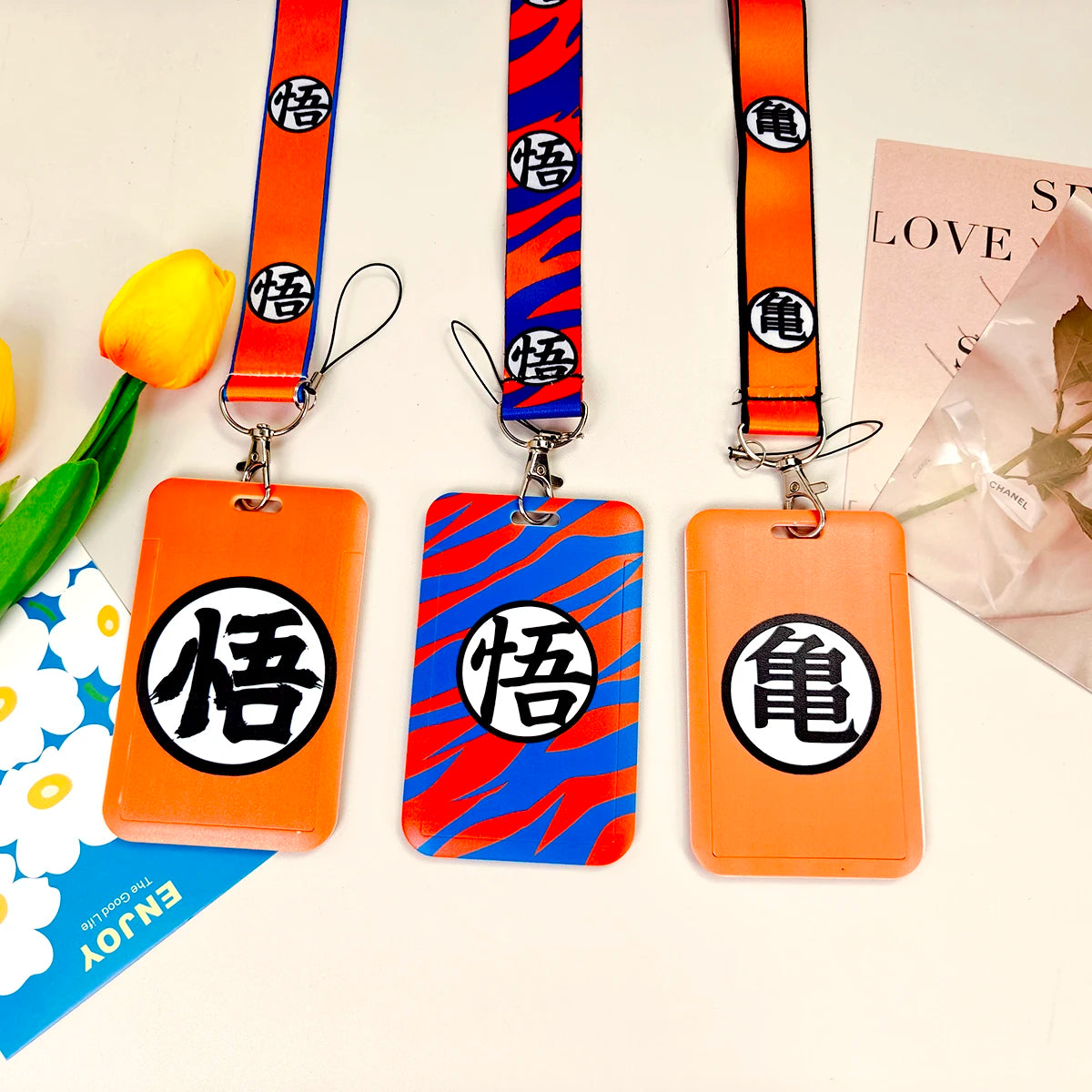 Dragon Ball Credential Holder Anime Lanyards Neck Strap For Card Badge Keychain Accessories