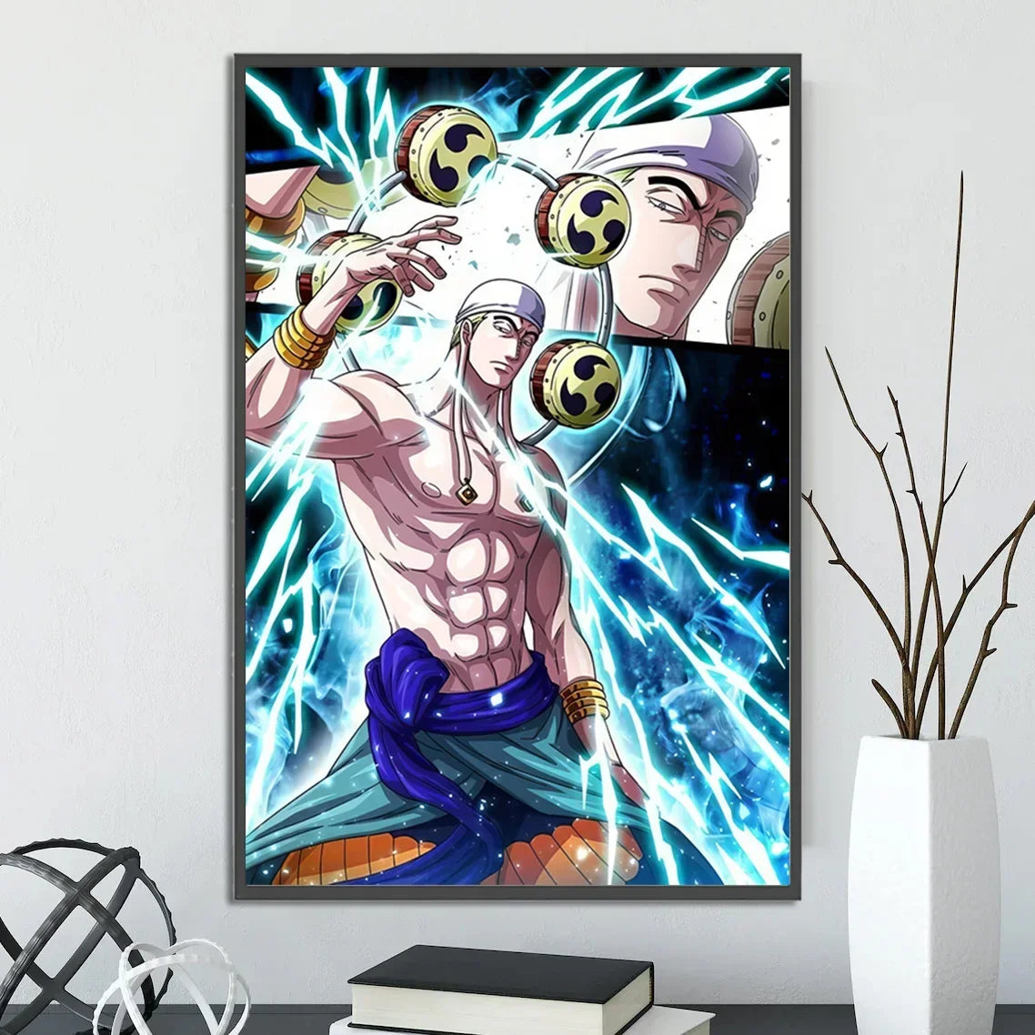 One Piece Anime Self-adhesive Poster, Anime Wall Art Wallpaper Home Decoration Painting Wall Art For Bedroom