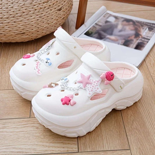 Cute Stars and Bows Summer Platform Shoes CLOUDANIMESTUDIO