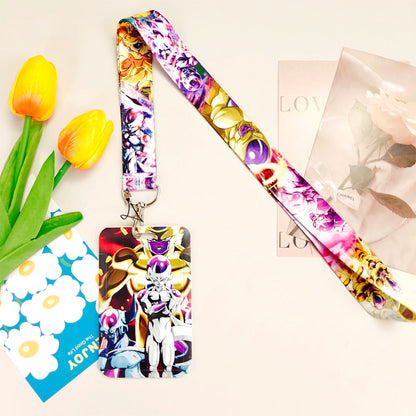 Dragon Ball Credential Holder Anime Lanyards Neck Strap For Card Badge Keychain Accessories