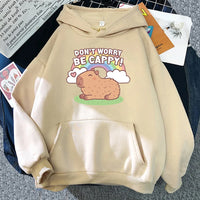 "Don't Worry Be Cappy" Capybara Hoodie
