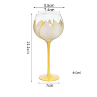 Hand Painted Flower Glass Stemware
