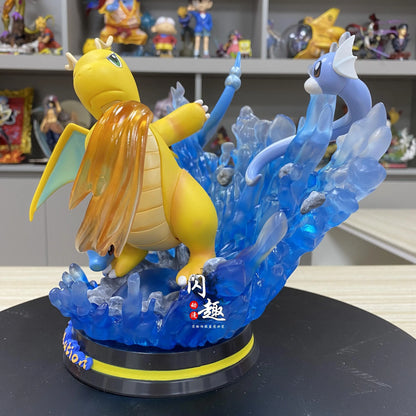 Pokemon Evolution LED Anime Figures, PVC Statue Model Toy Collections 20-35cm