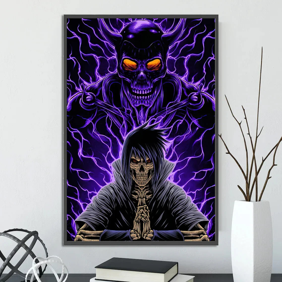 Naruto Shippuden Hot Japanese Self-adhesive Poster, Anime Wallpaper Sasuke Kakashi Itachi Madara and More Wall Art Wall Decors