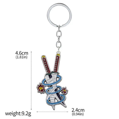 Demon Slayer Sword Keychains, Anime Kimetsu no Yaiba Tomioka Weapon Key Chains Accessories
