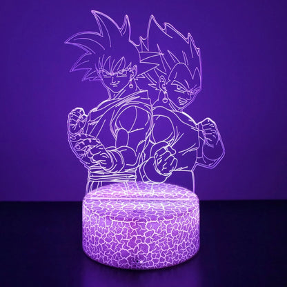 Dragon Ball Z Anime Acrylic LED Figure Lamp, Goku Vegeta Gohan Figurines Night Light