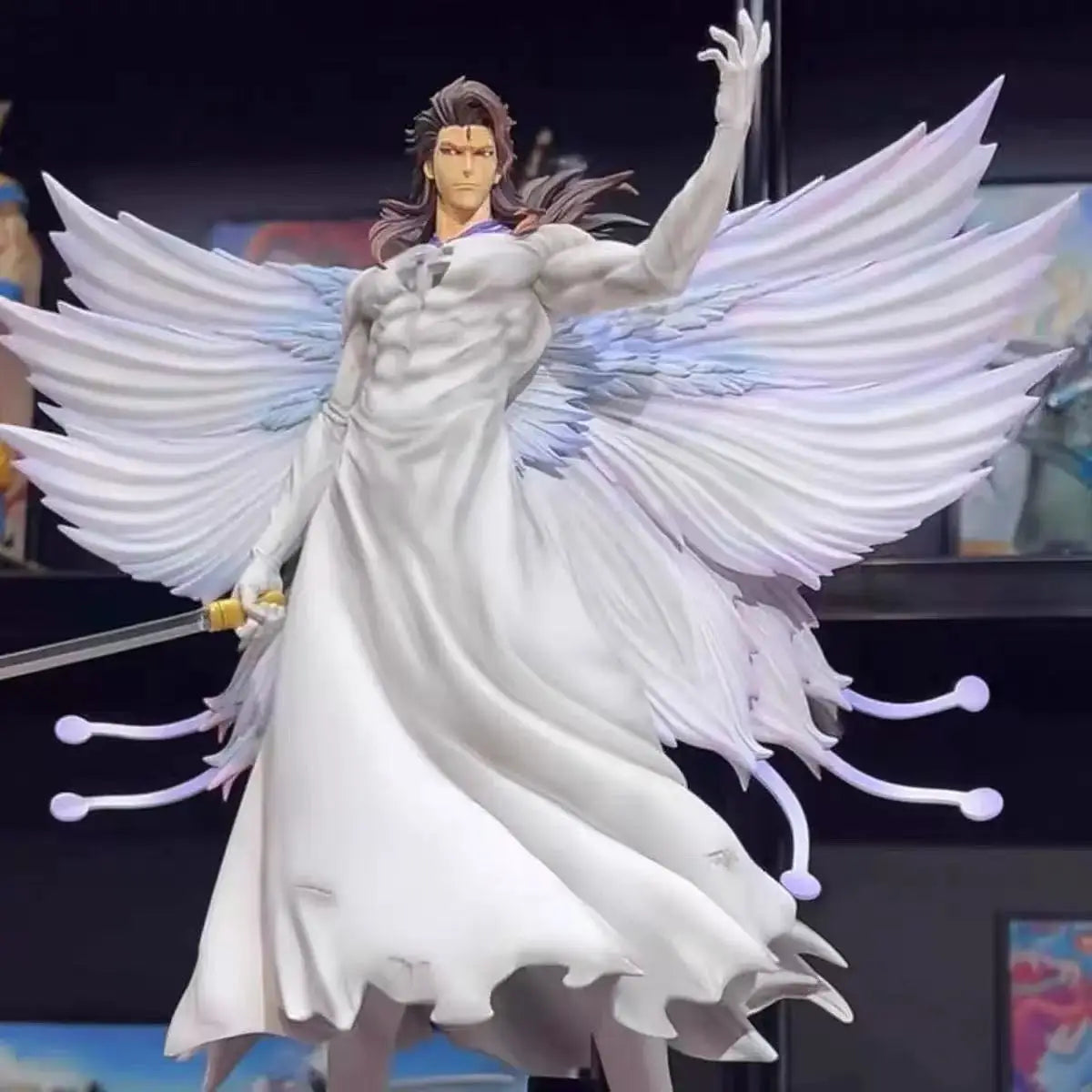 Aizen Sousuke Butterfly Hollowfication Anime Figure Bleach Anime Figurines Statue Collection 31 cm