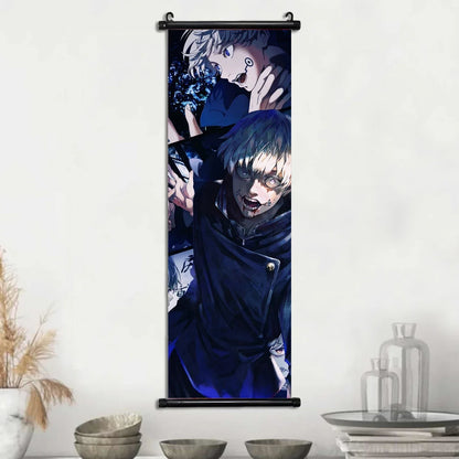 Anime Jujutsu Kaisen, Room Home Decoration Mural Hanging Scroll Print Canvas Poster Decor