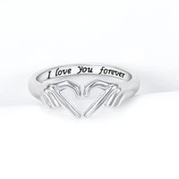 Cute Heart Hands Ring