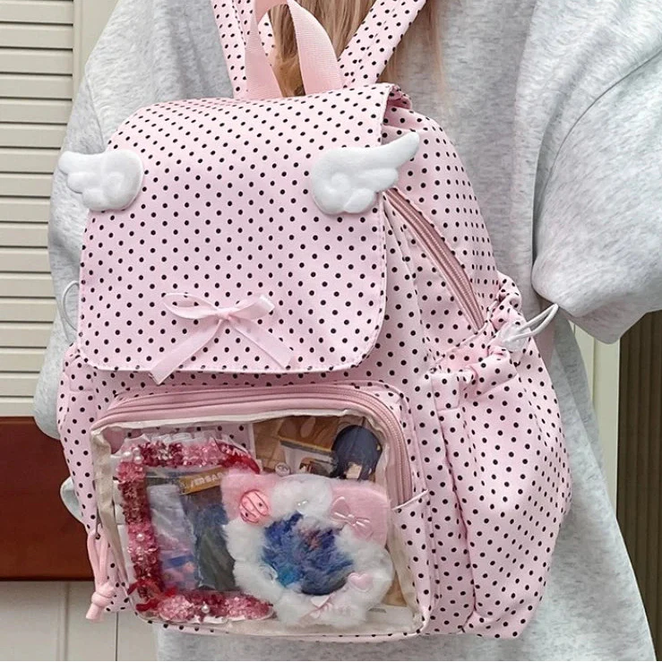 Kawaii Polka Dot Backpack