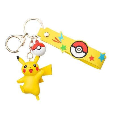 Pokemon Anime Keychain Pendant, Cubone Pikachu Gengar Snorlax Jigglypuff Mimikyu Key Chains