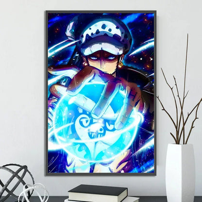 One Piece Anime Self-adhesive Poster, Anime Wall Art Wallpaper Home Decoration Painting Wall Art For Bedroom