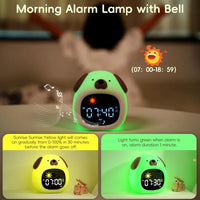 Cute Puppy Night Light Alarm Clock