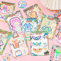 ZIYI Dress Up Pixel Art Stickers