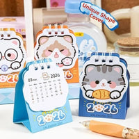 Kawaii Cat 2026 Mini Desk Calendar