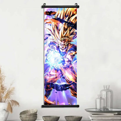 Dragon Ball Super Posters, Anime Wall Artwork Ultra Instinct Goku Vegeta Canvas Super Saiyan Hanging Scrolls Home Room Decor