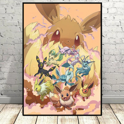 Pokemon Canvas Artwork, Wall Art Poster Prints Home Hanging Wall Decoration Decorative Modern Living Room