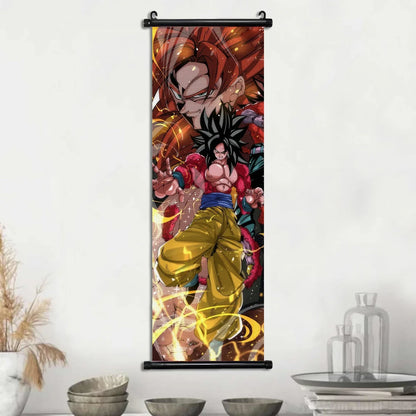 Dragon Ball Super Posters, Anime Wall Artwork Ultra Instinct Goku Vegeta Canvas Super Saiyan Hanging Scrolls Home Room Decor