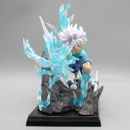 Killua Zoldyck and Gon Freecss Anime Figures, Hunter×Hunter Godspeed x Ja Jan Ken Anime Figurines Collectible Statue Model 18cm