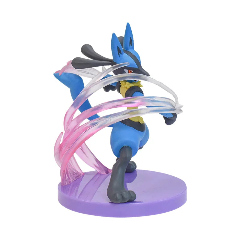 Lucario Anime Figure, Pokemon Figurines Riolu Action Model Doll Anime PVC Figure Statue 13 CM