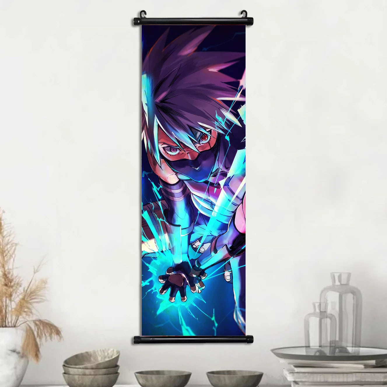 Hot NARUTO Shippuden Anime Scroll, Canvas Wall Art Hanging Posters, Konaha Leaf Ninjas and More