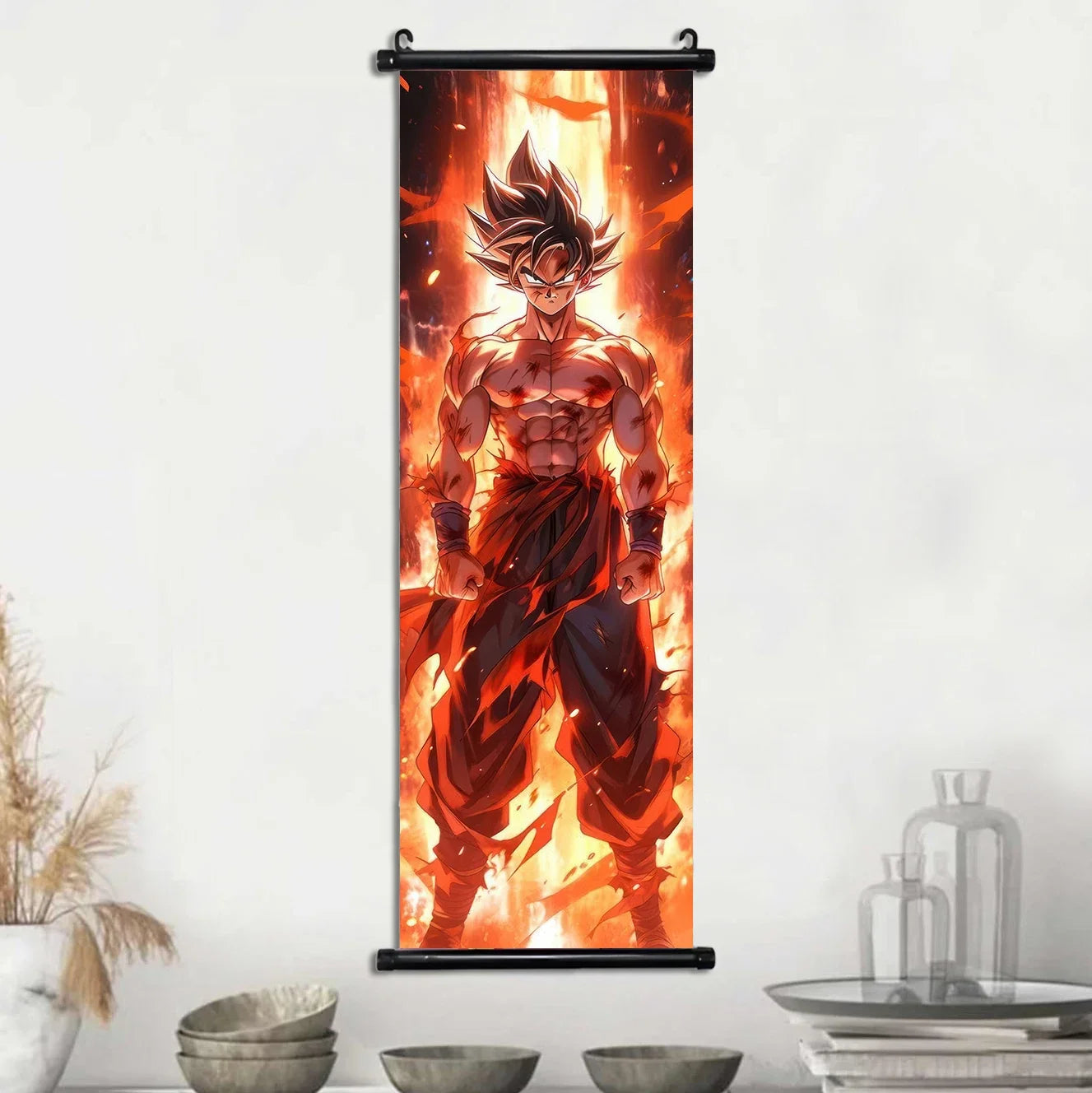 Dragon Ball Super Posters, Anime Wall Artwork Ultra Instinct Goku Vegeta Canvas Super Saiyan Hanging Scrolls Home Room Decor