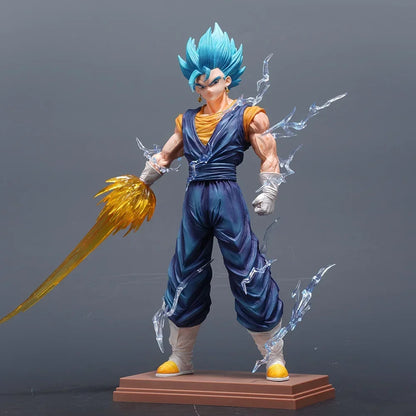 Vegito Super Saiyan Blue Gogeta 3 Heads 2 Bodies Action Figure, Dragon Ball Z Anime Figurines 32 CM