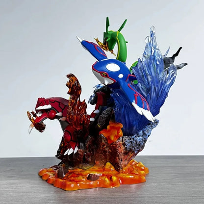 Pokemon Anime Figure Groudon Kyogre Rayquaza Action Figures Pvc Anime Figurines Collection 35 CM