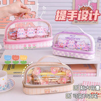 Double-Layer Transparent Pencil Bag CLOUDANIMESTUDIO