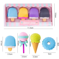 Yummy Ice Cream Erasers Set
