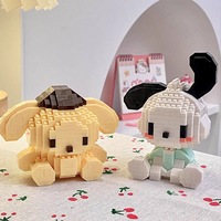 Anime Hello Kitty Building Block Model Assembled Toys Sanrio Figure Kuromi My Melody Children's Puzzle Gift Desktop Decorations