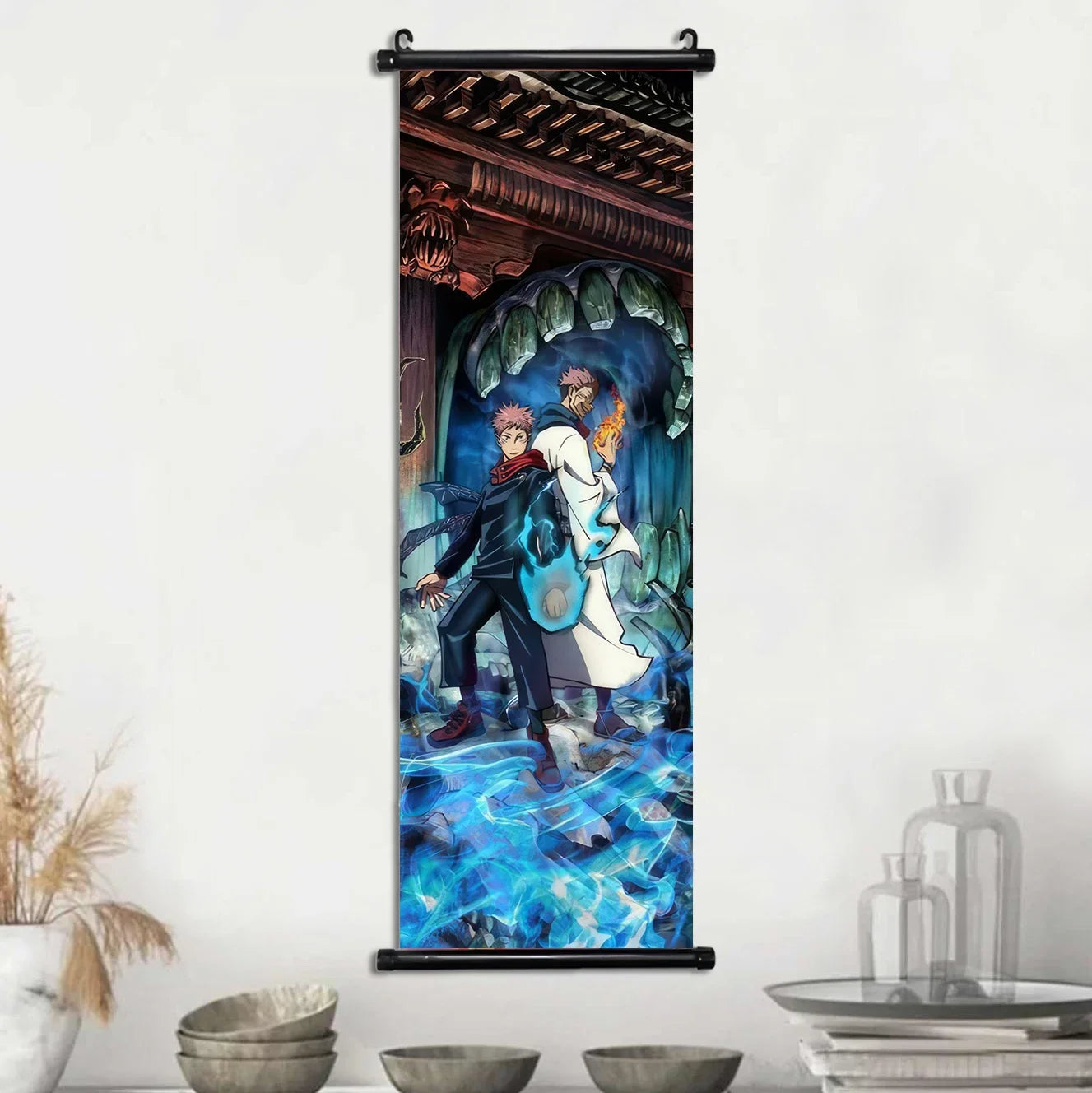 Anime Jujutsu Kaisen, Room Home Decoration Mural Hanging Scroll Print Canvas Poster Decor