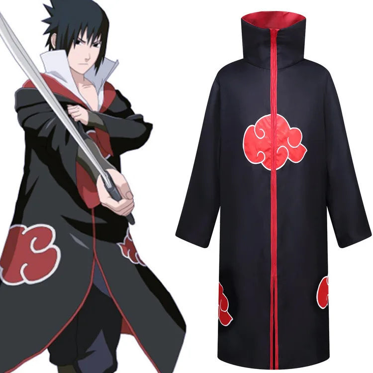 Naruto Shippuden Anime Cosplay Akatsuki Ninja Hokage Costume Itachi Sasuke