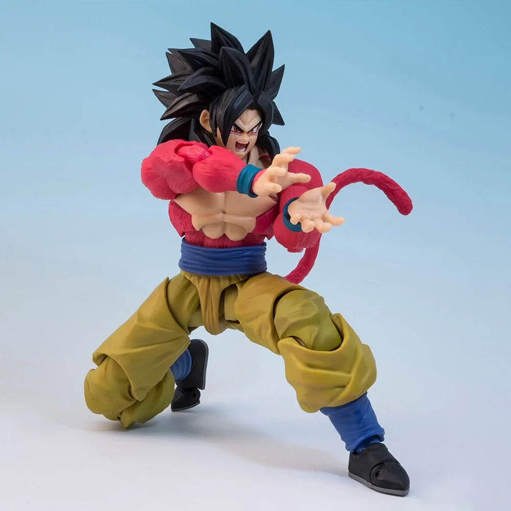 SSJ4 Son Goku Kamehameha Movable Joints Action Figure, Dragon Ball GT Super Saiyan Anime Figurines