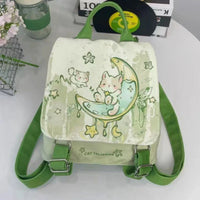 Green Moon Kitty Backpack