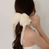 Large Chiffon Barrette Bow CLOUDANIMESTUDIO