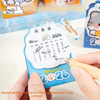 Kawaii Cat 2026 Mini Desk Calendar