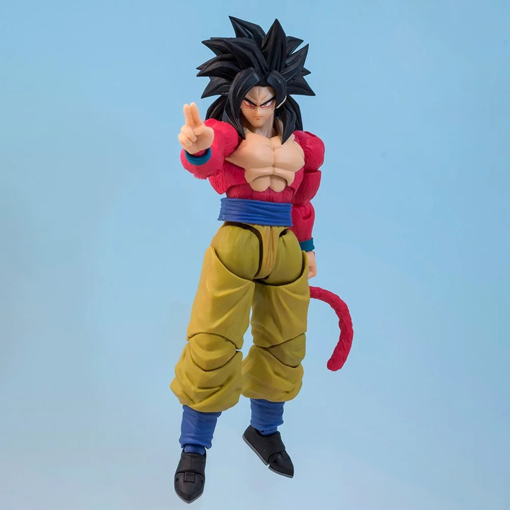 SSJ4 Son Goku Kamehameha Movable Joints Action Figure, Dragon Ball GT Super Saiyan Anime Figurines