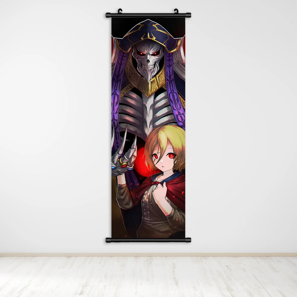 Overlord Anime Canvas Wall Art, Hanging Scrolls Digital Painting Print Posters