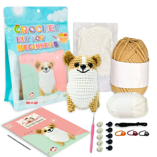Corgi - Kawaii Crochet Kit For Beginners CLOUDANIMESTUDIO