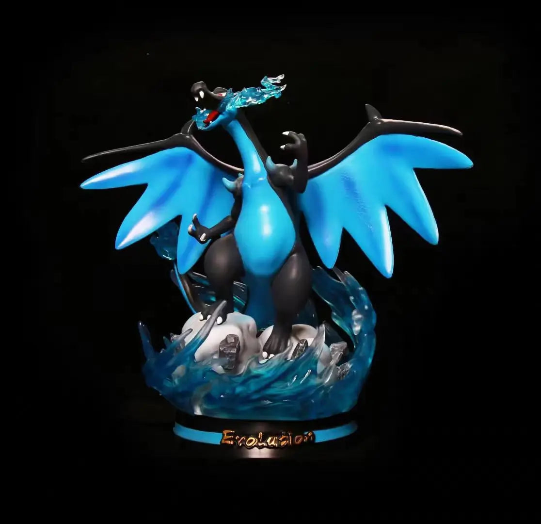 Pokemon Evolution LED Anime Figures, PVC Statue Model Toy Collections 20-35cm