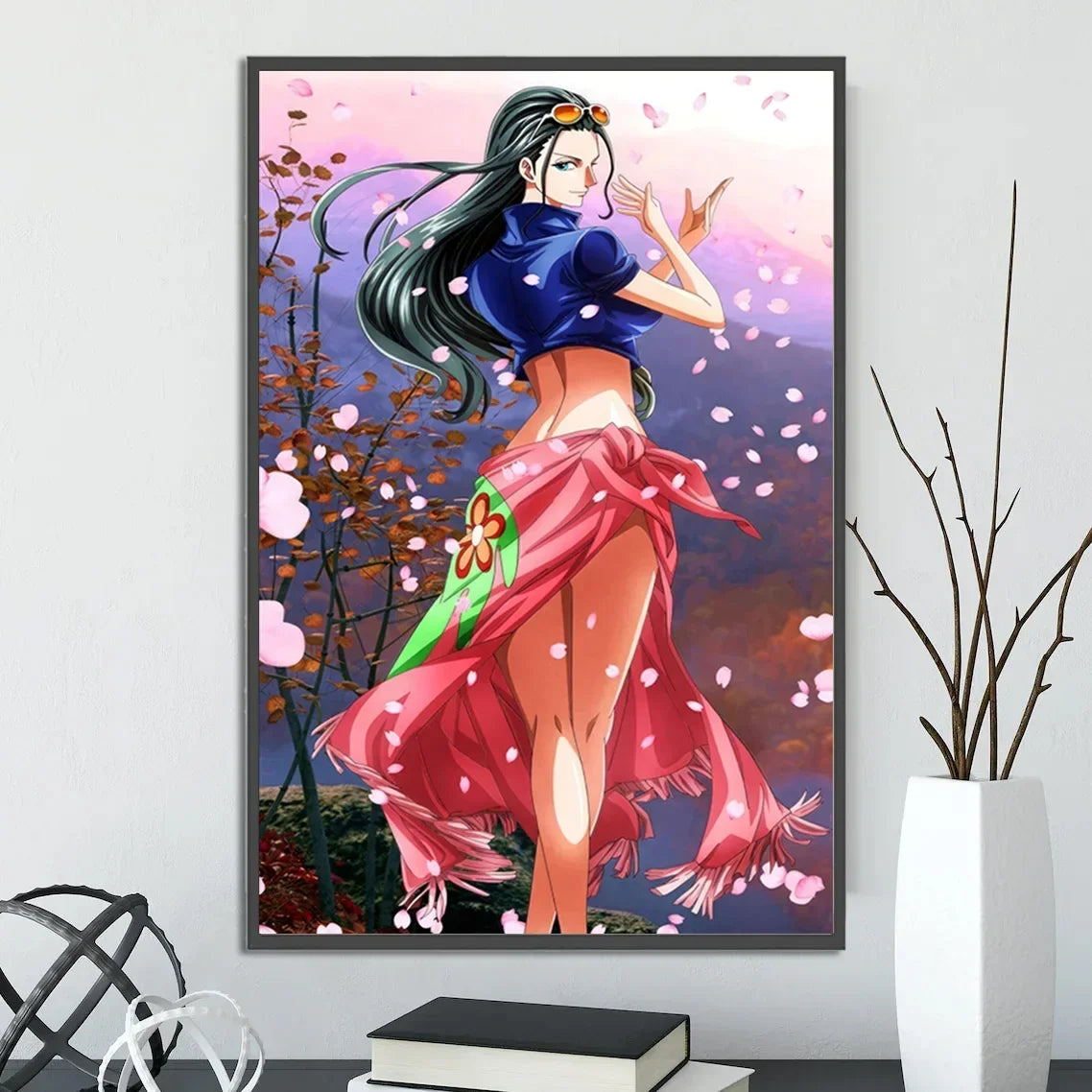 One Piece Anime Self-adhesive Poster, Anime Wall Art Wallpaper Home Decoration Painting Wall Art For Bedroom