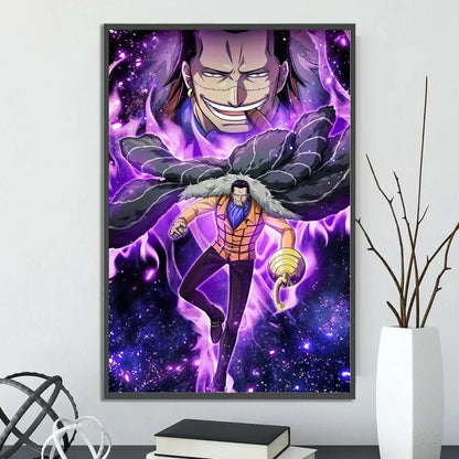 One Piece Anime Self-adhesive Poster, Anime Wall Art Wallpaper Home Decoration Painting Wall Art For Bedroom